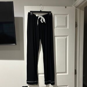 Black Lounge Pants with White Trim sleepwear  blis size l